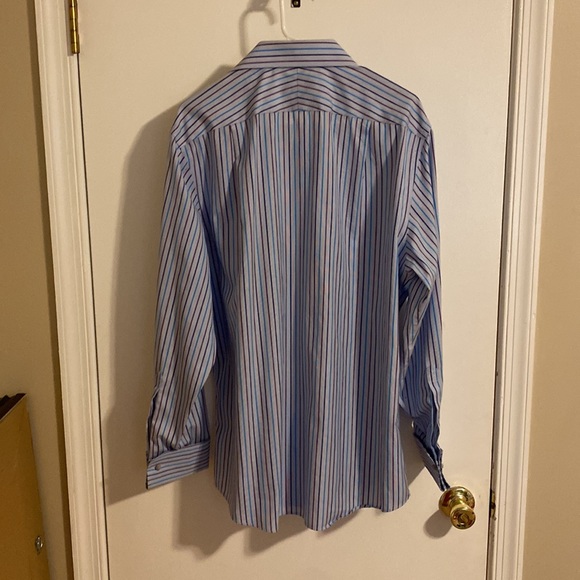 Charles Tyrwhitt French Cuff Dress Shirt Size 17/35 with left cuff monogrammed - Picture 5 of 5